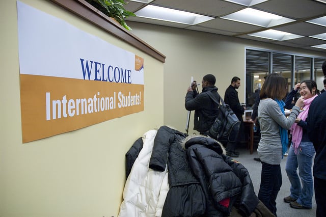 International students. Photo -