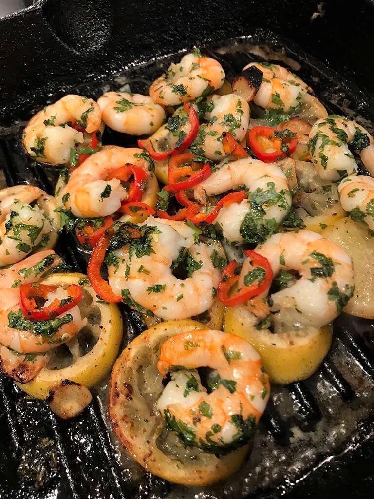 Lemon, Chilli and Oregano Prawns