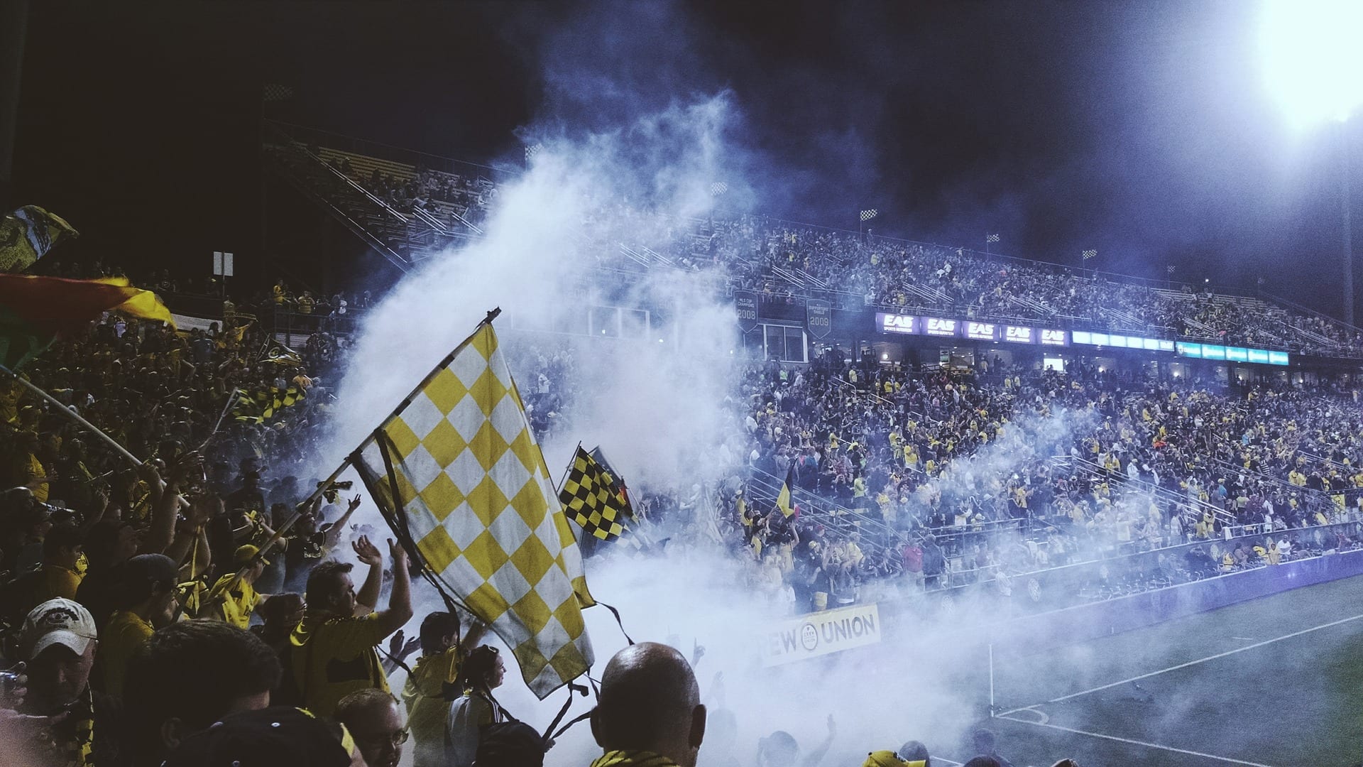 Football stadium fans.