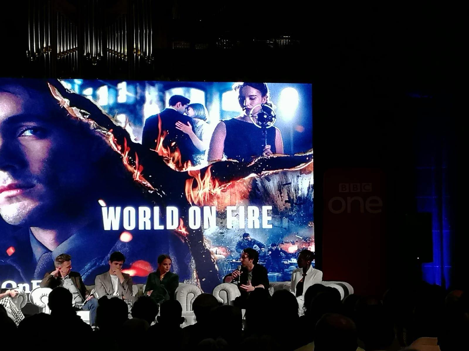 World on Fire cast talking Photo: Ella Broadbent