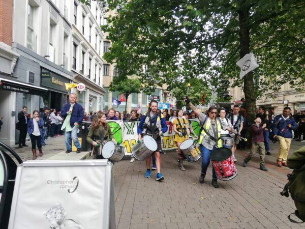 XR Protestors marching