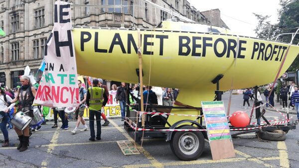 XR in Manchester: 'Planet before Profit' Boat