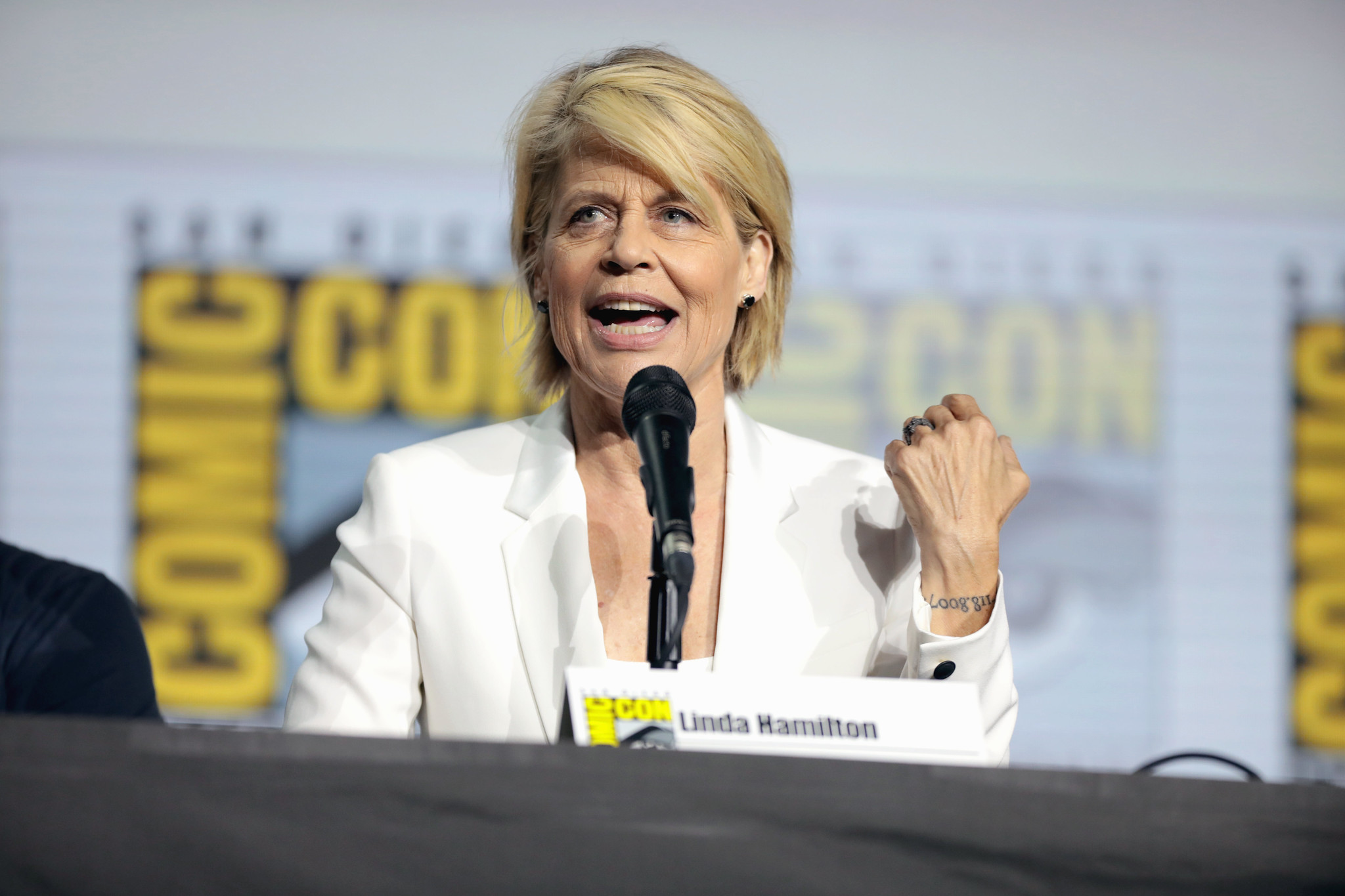 Linda Hamilton at the 2019 San Diego Comic Con International