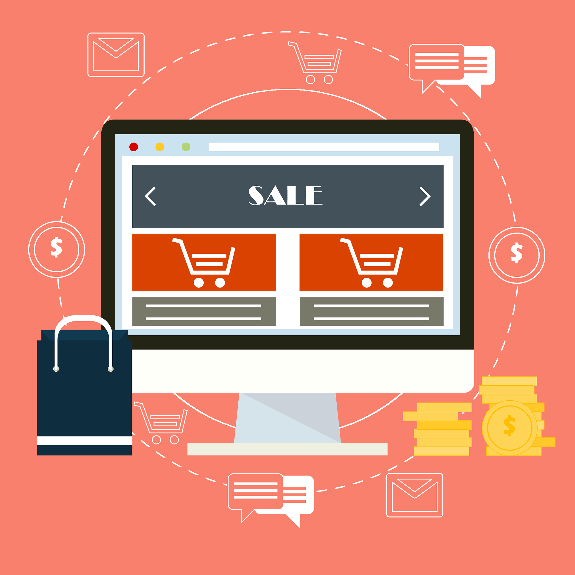 Online Shopping Photo: ReaxionLab @pixabay