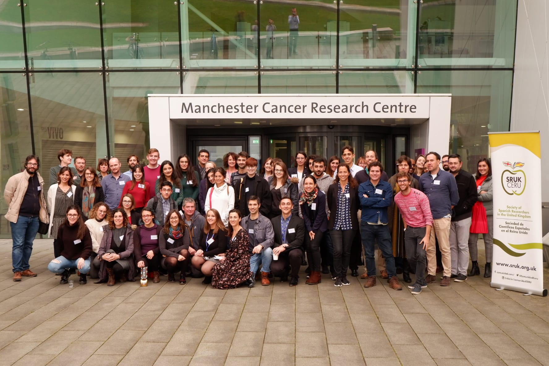 Attendees, speakers, and organizers at the 1st Cancer Research Networking Day in Manchester (UK)