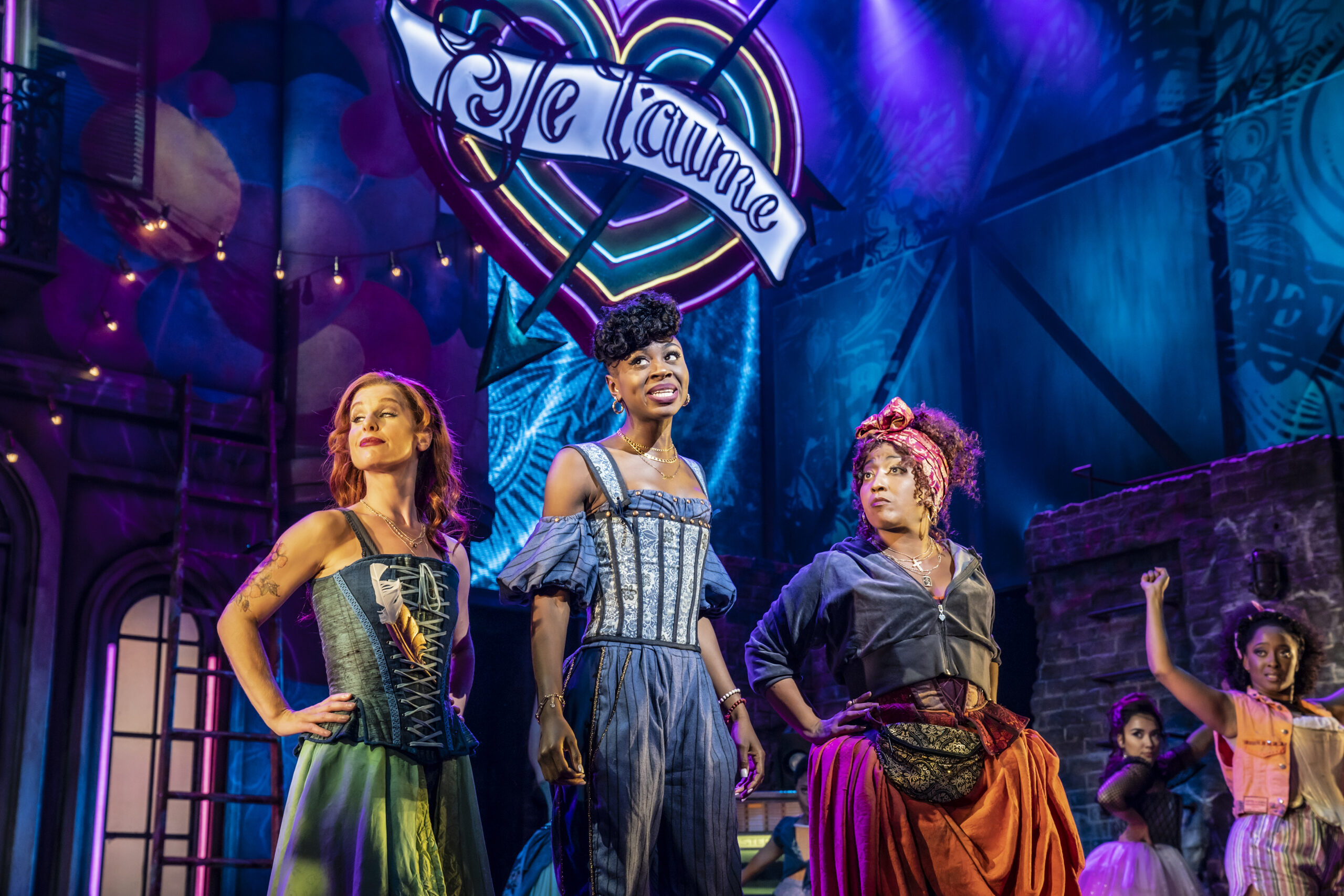 & Juliet cast members Cassidy Janson, Miriam-Teak Lee and Melanie La Barrie 24240