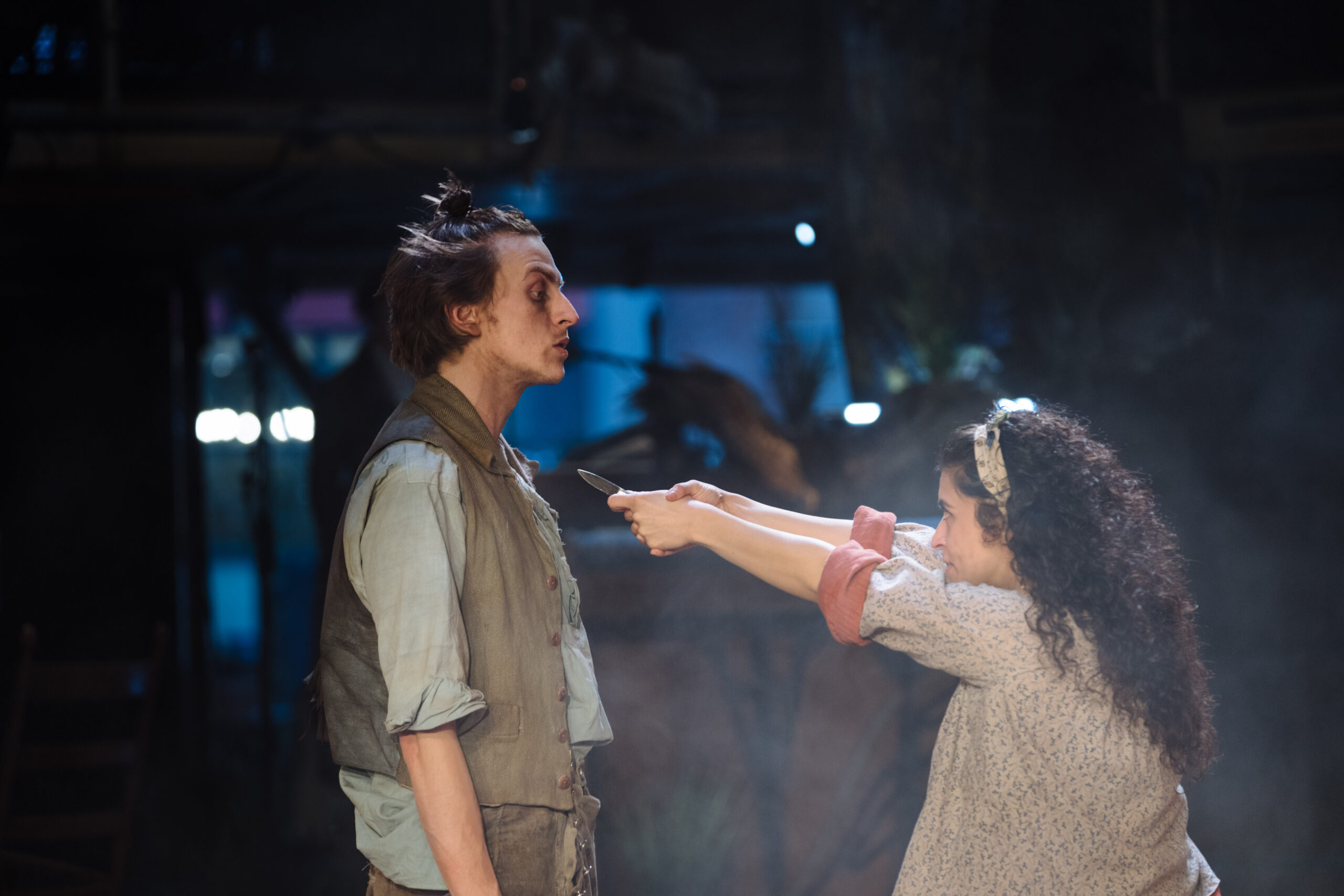 03 RET Wuthering Heights - L-R Alex Austin (Heathcliff) & Rakhee Sharma (Cathy) - image Helen Murray