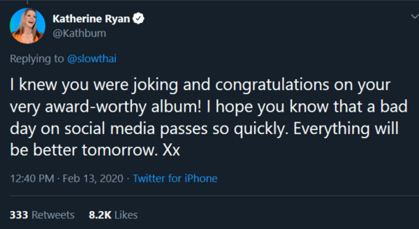 Katherine Ryan response