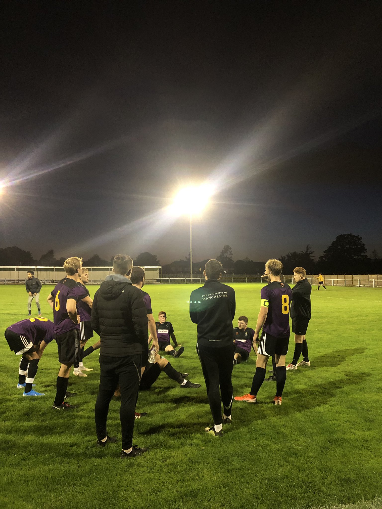 Hal Wood giving a half-time team talk