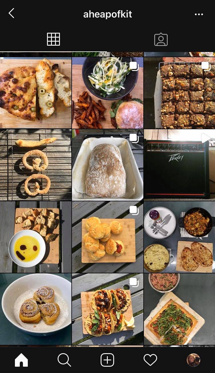 Kit's Instagram account @aheapofkit
