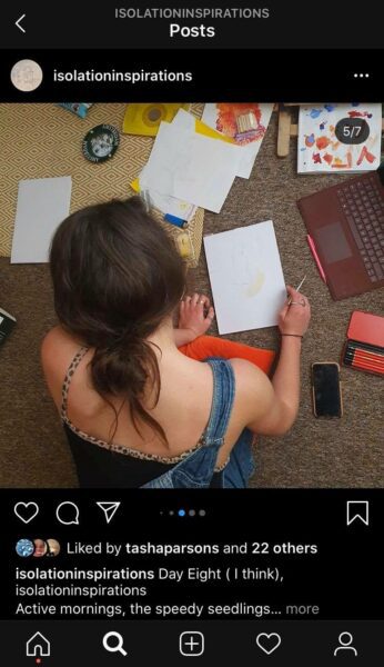 Robyn's Instagram: @isolationinspirations