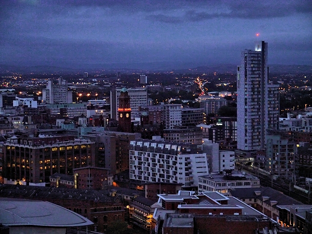 Manchester at night