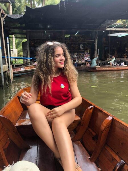 Sofia showing off her curls 