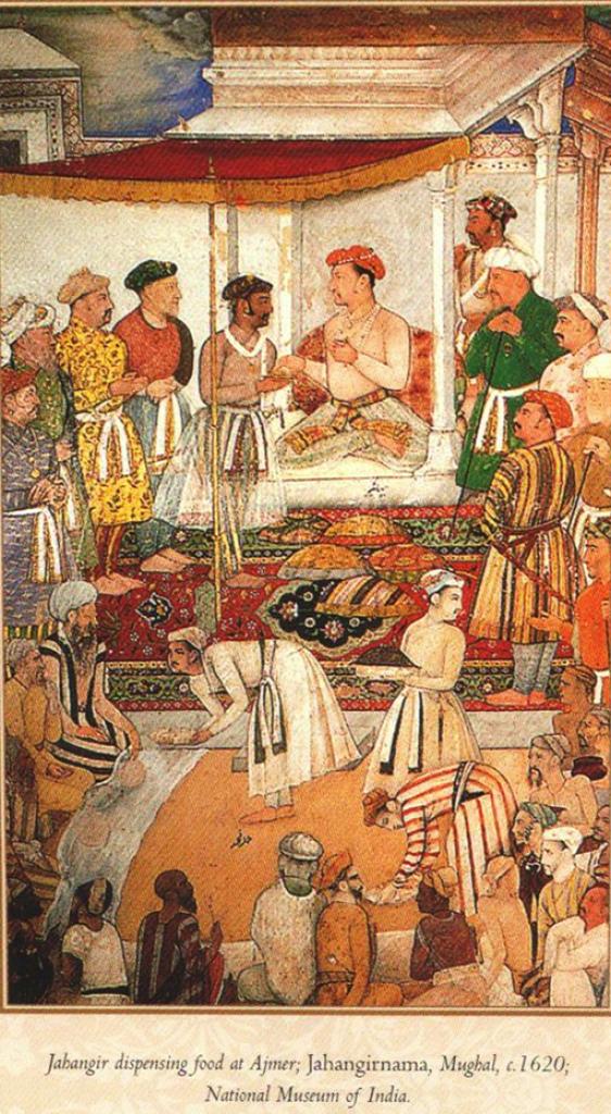 Jahangir-dispensing-food-at-Ajmer-Jahangirnama-Mughal-16201