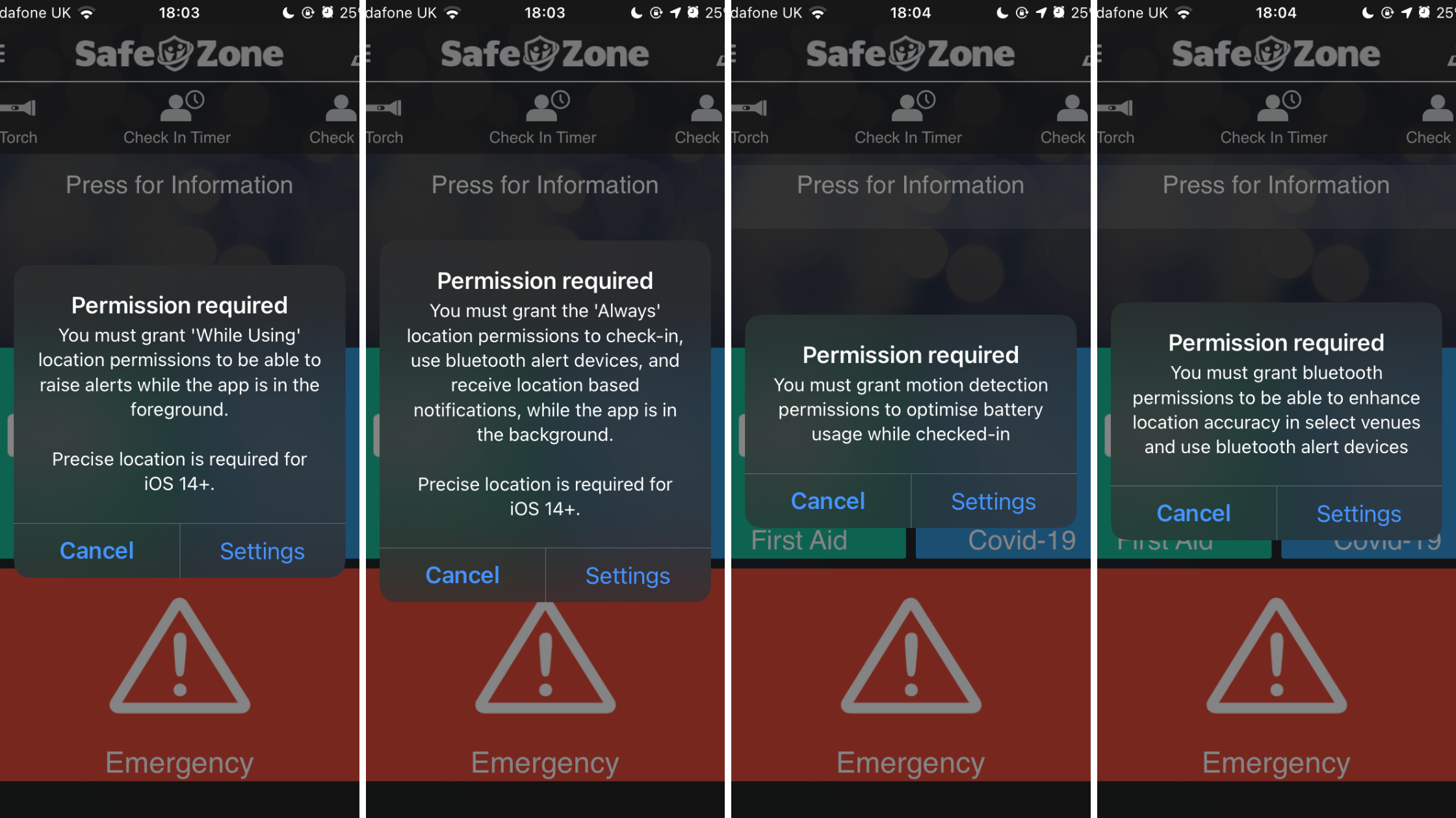 Safezone permissions
