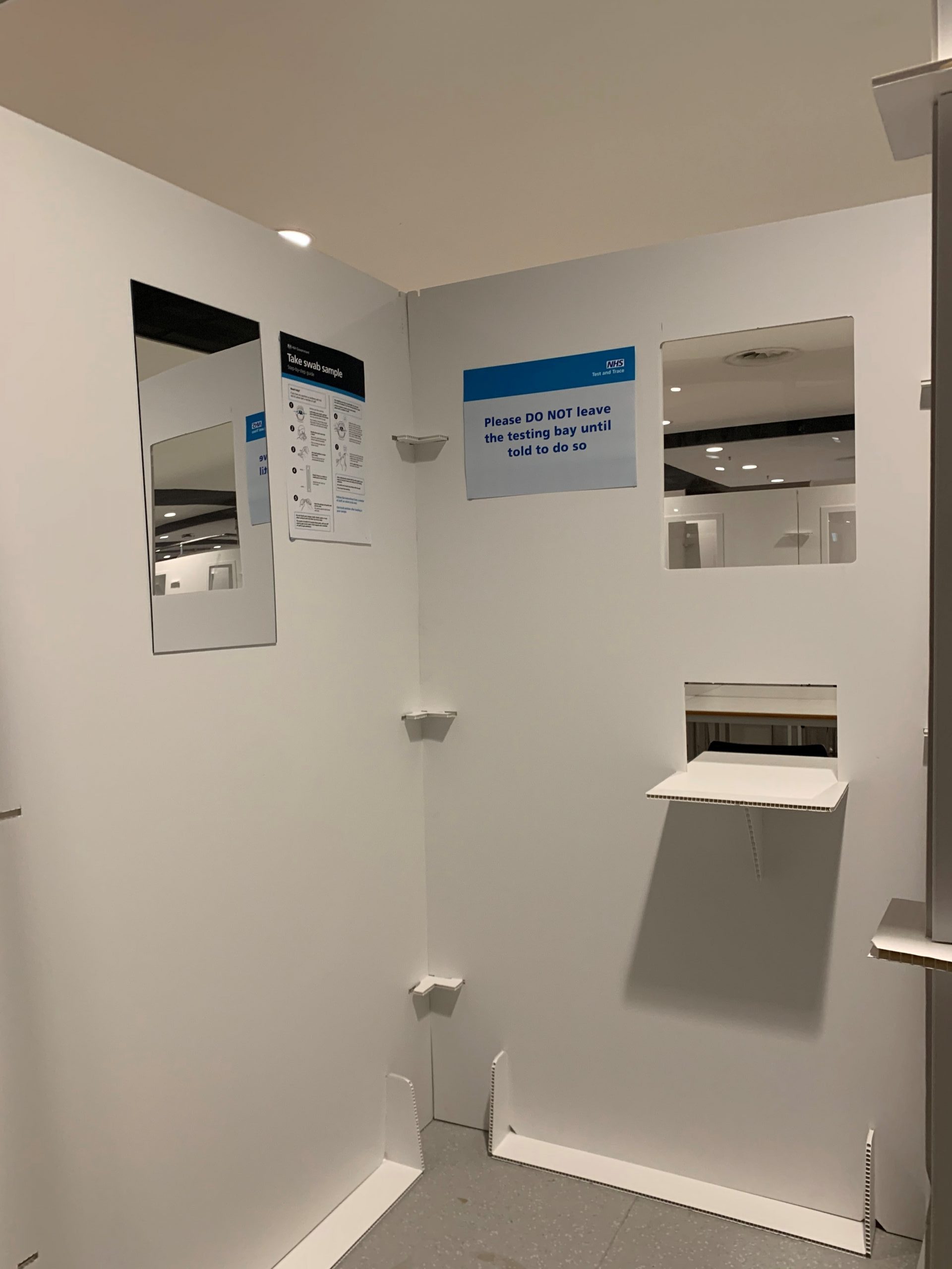 Inside a Manchester University testing bay in University place. Photo: University of Manchester