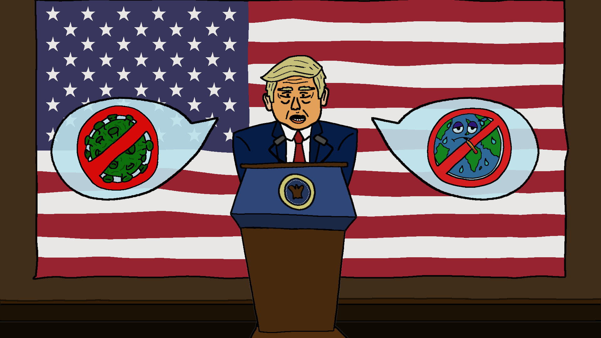 Trump cartoon [Credit: Geraint Thomas]