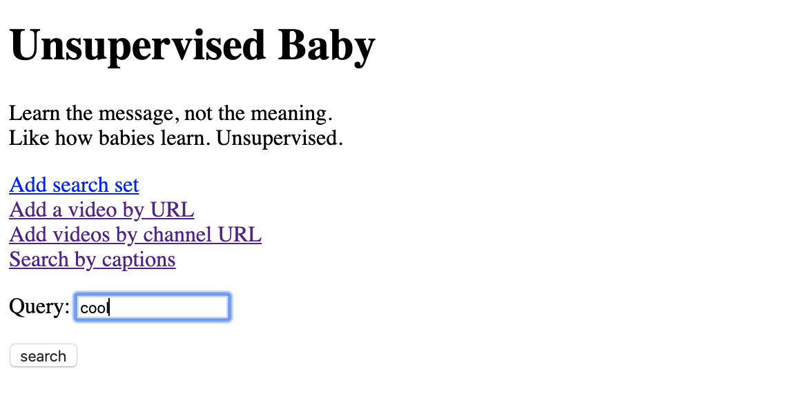 unsupervisedBaby
