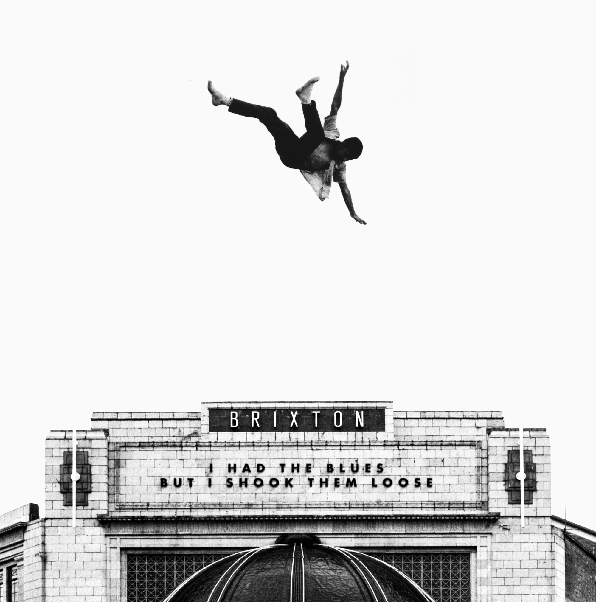 A silhouette figure falls onto the domed roof of 02 Brixton