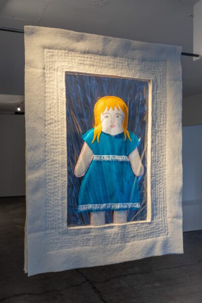The Mancunion: Claire Hignett, Do Be Careful… (2020). British wool, PVC, felt, wool and silk tops, water soluble fabric. Image courtesy Jules Lister