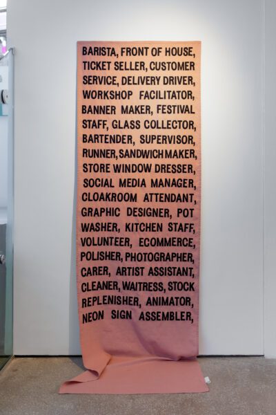 Tara Collette, Rethink, Reskill, Reboot (2020). Image courtesy Jules Lister