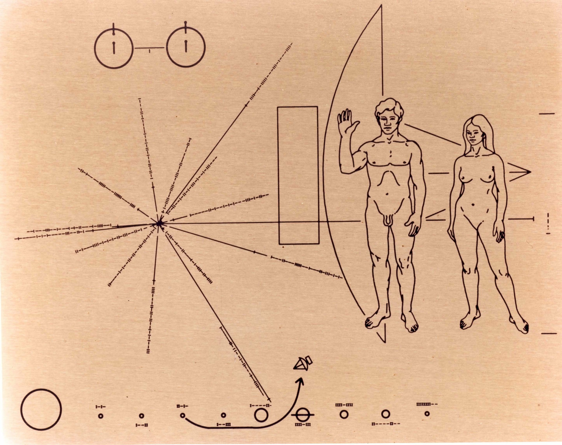 Pioneer Plaque. Copyright: NASA