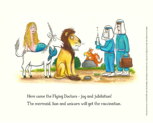 Image based upon children's book Zog and the Flying Doctors