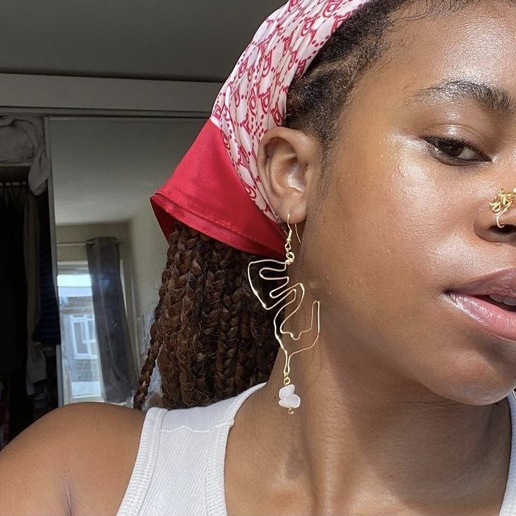 Embody naturals wire and crystal earrings 