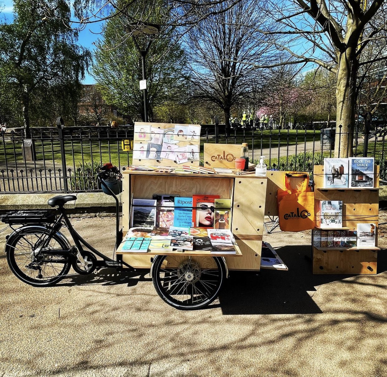 Catalog bookshop outside MMU