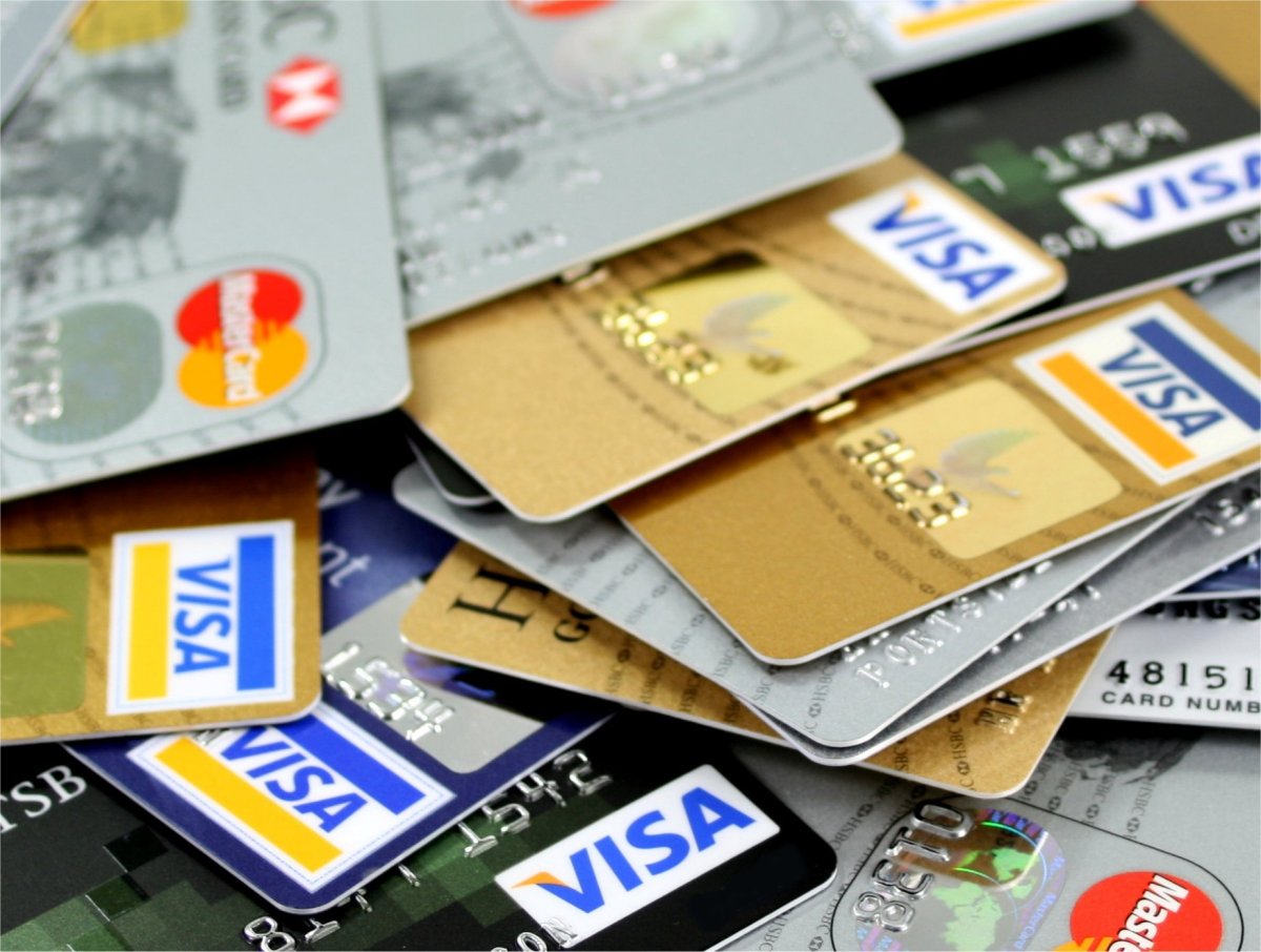 Credit card pile