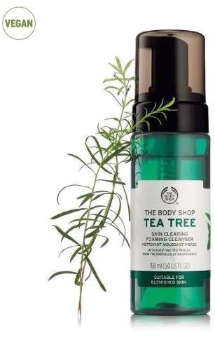 The Body Shop’s Tea Tree Skin Clearing Foaming Cleanser  skincare freshers
