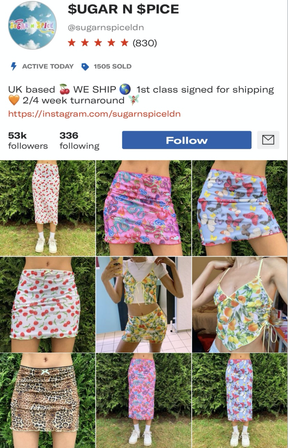 sugar n spice depop 