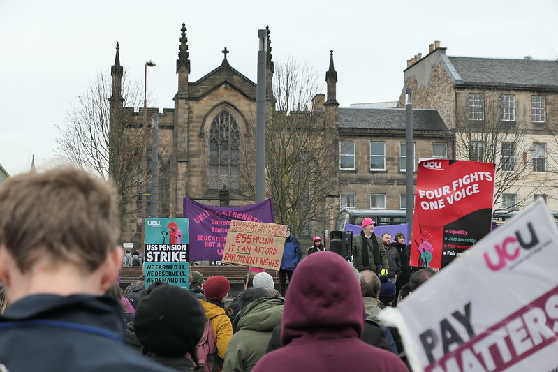 UCU members strike at protests