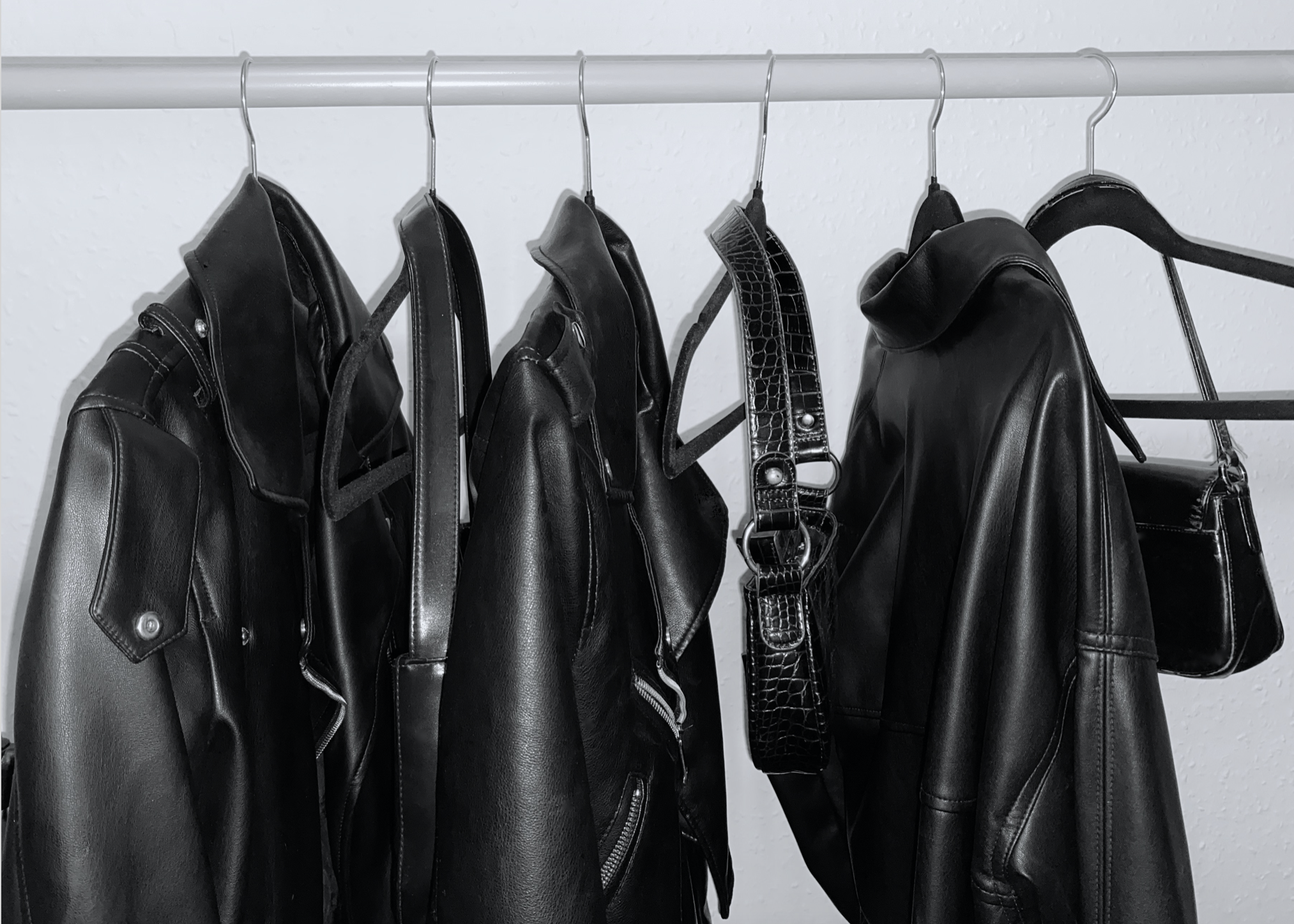 leather coats and bags: real or faux leather 