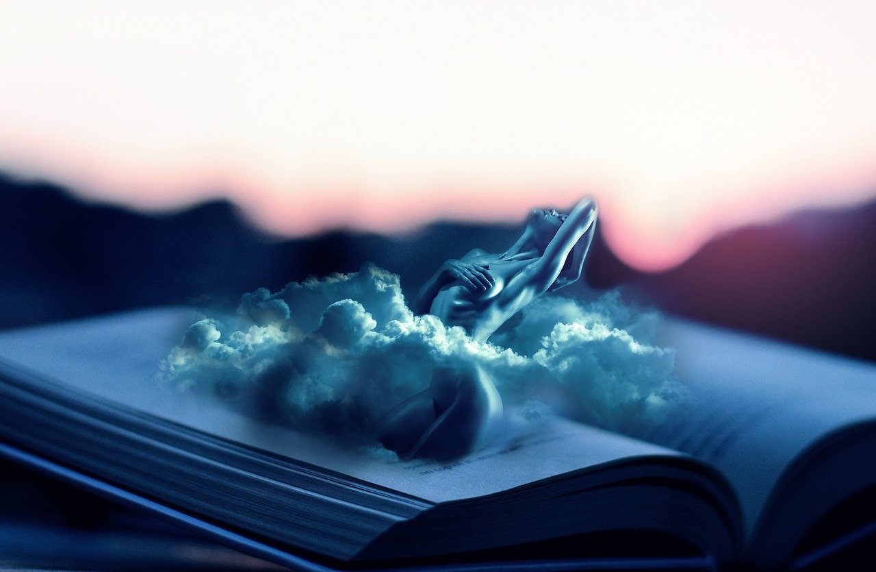 Woman in a book