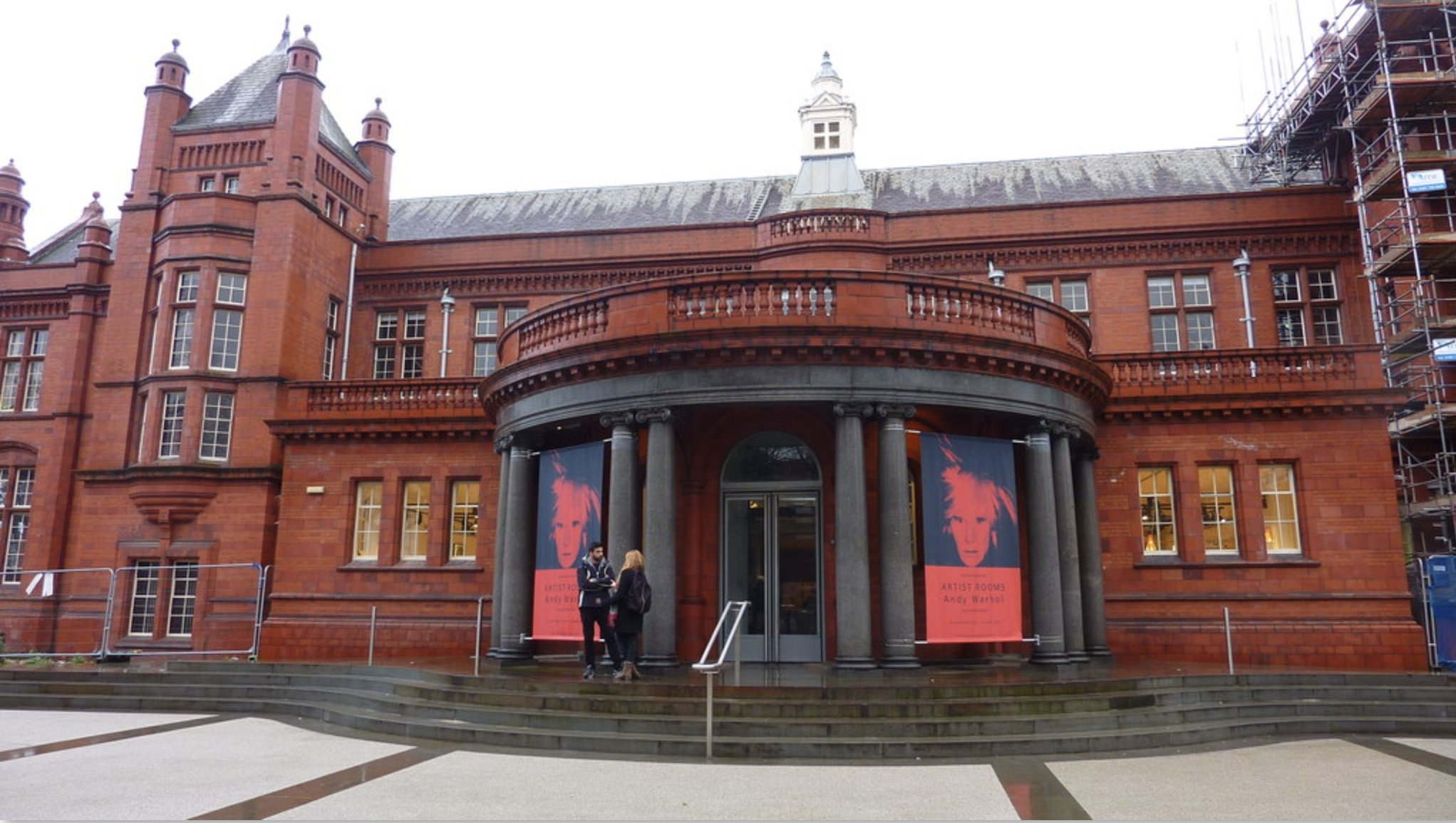 The entrance to Whitworth Art Gallery in Manchester.