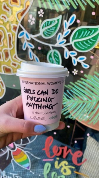 Coffee with a feminist message