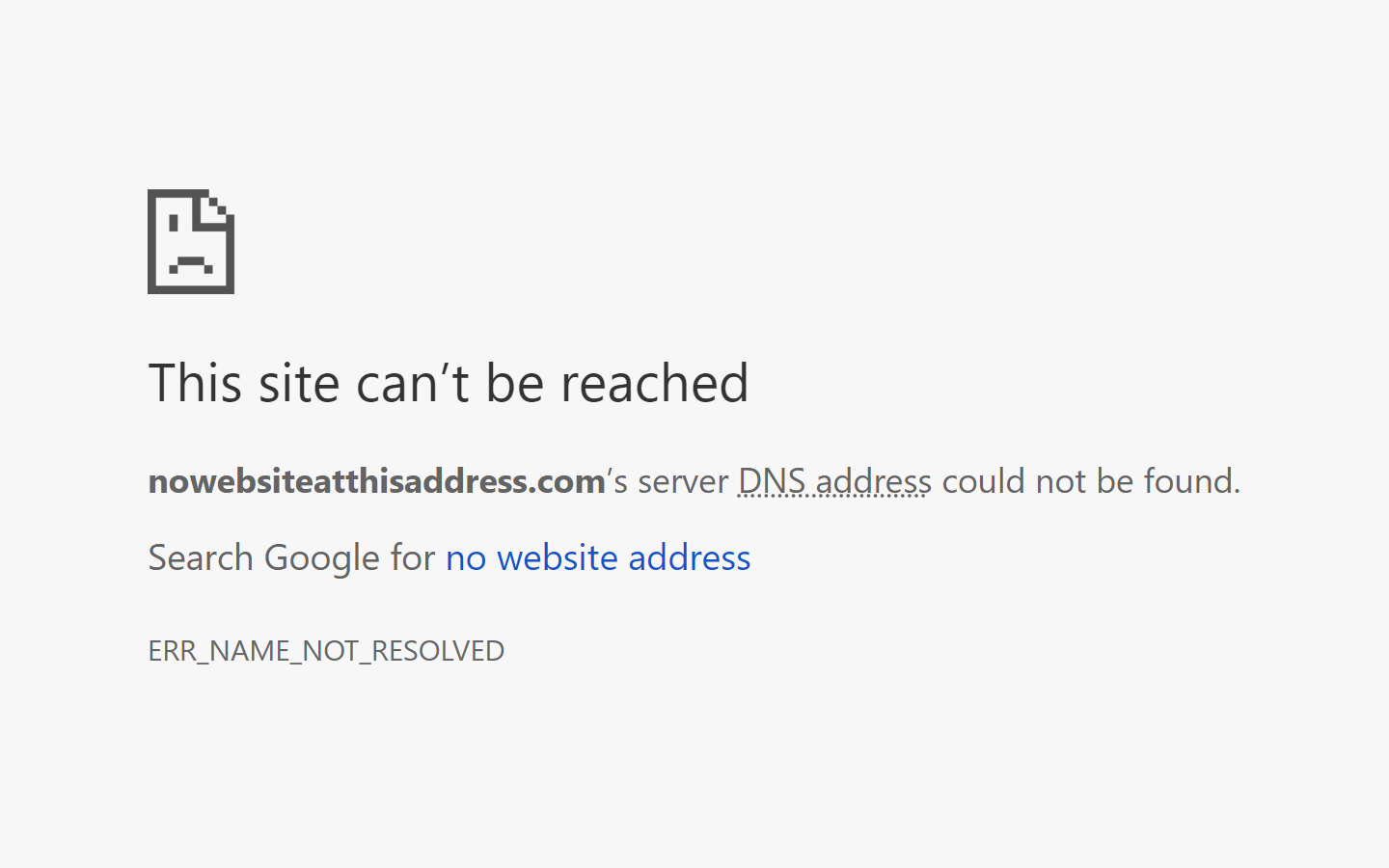 Computer system error (chrome)
