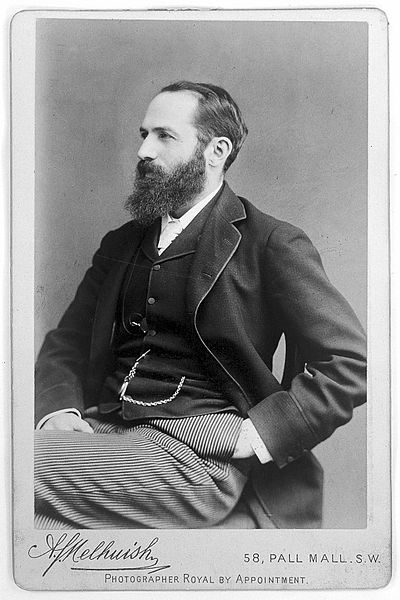 Arthur Schuster, aged about 45,  c. 1896. Photo: Wellcome Collection