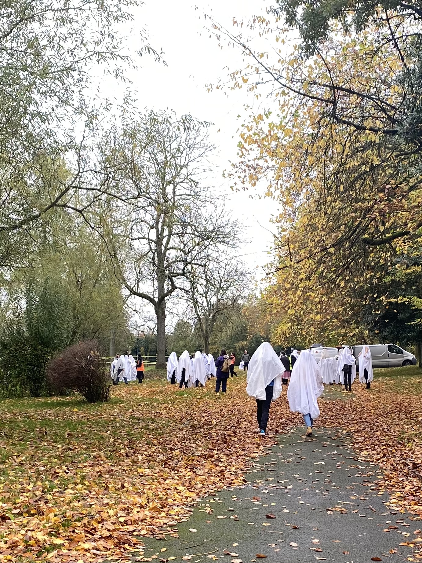 Ghosts in Platt Fields Park.