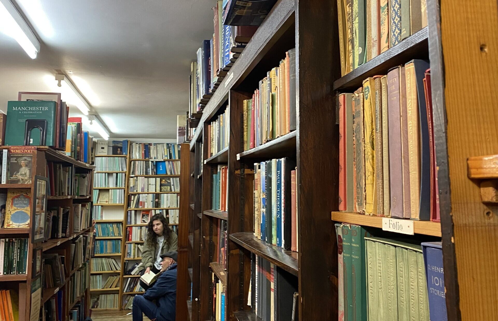 Picture of the bookshelves in Didsbury Village Bookshop