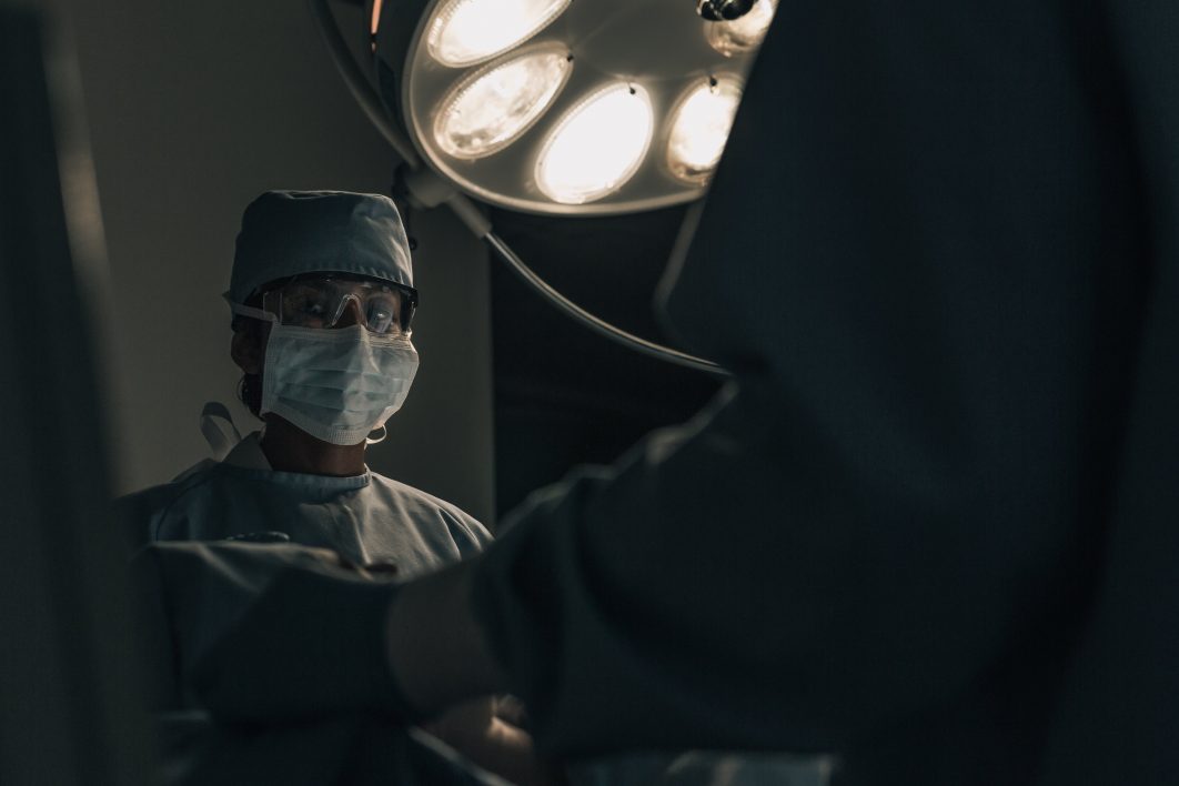 surgeon in scrubs