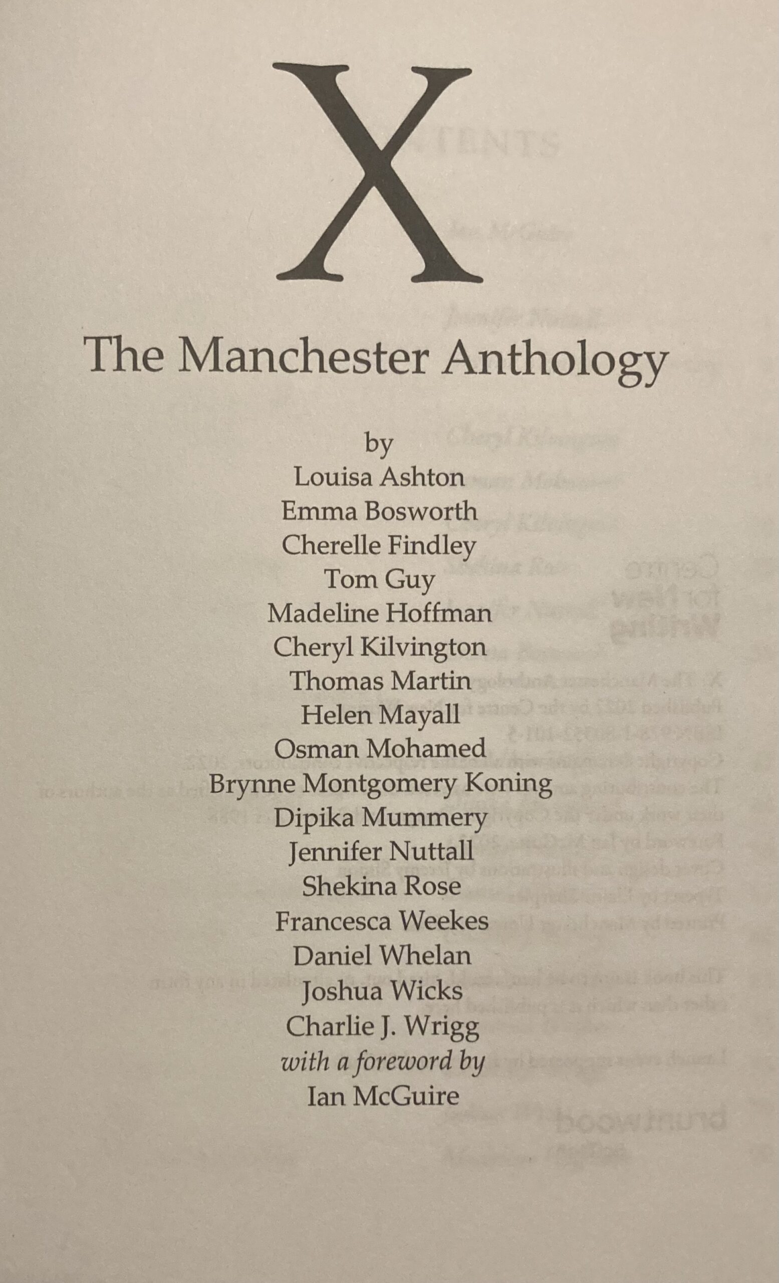 X A Manchester Anthology