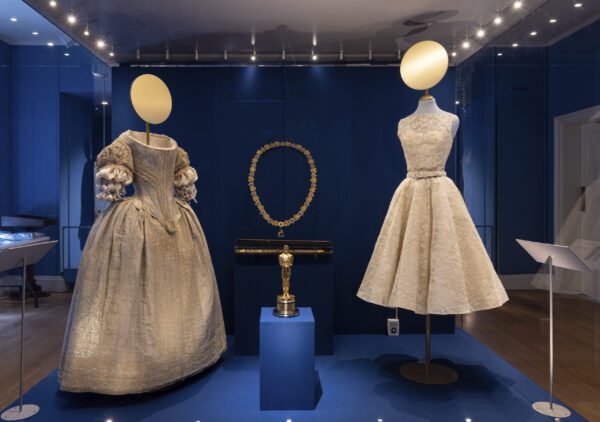 Crown To Couture Exhibition 2023 Silver Tissue Gown (1660s) And Audrey Hepburn Dress (1954)