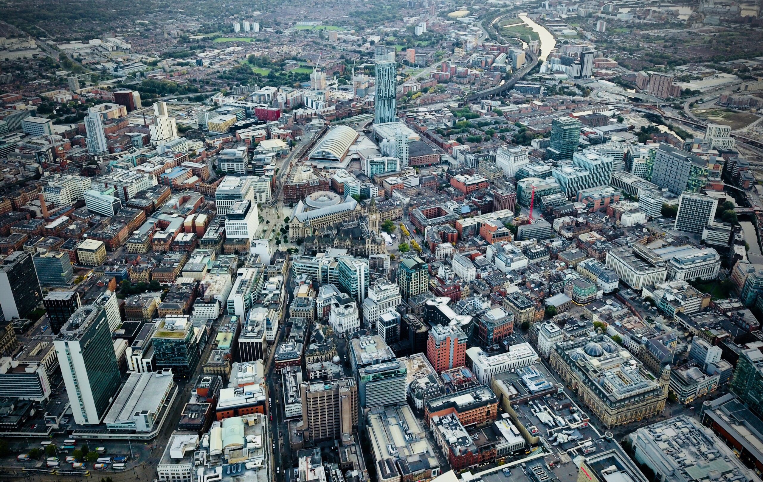 An Aerial Shot of the City of Manchester
