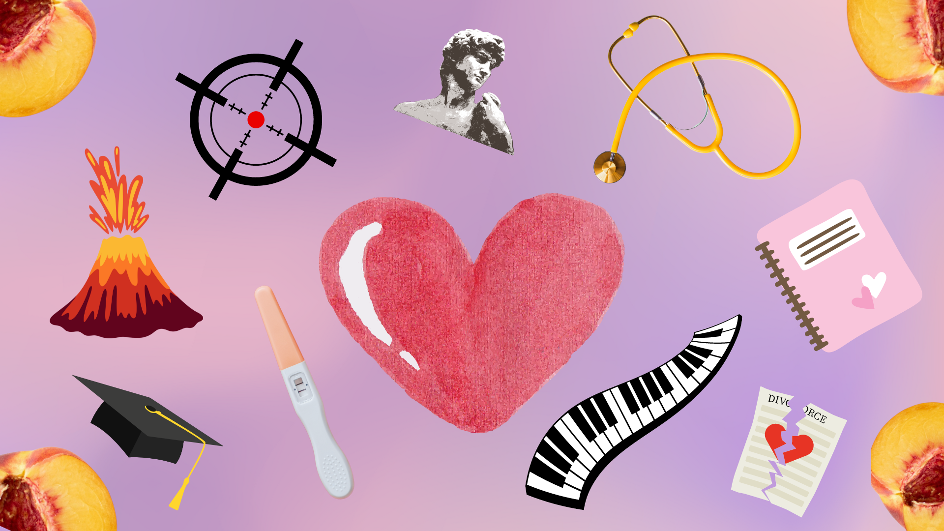 Love and Valentine's film and TV collage