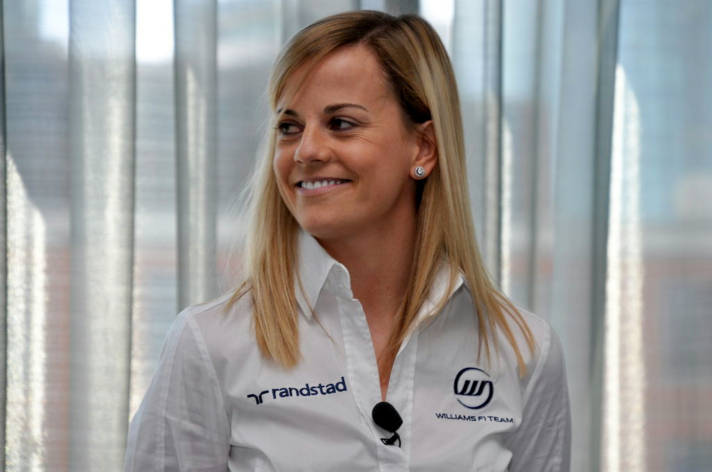 Susie Wolff, head of F1 academy photographed in 2012, during her time as a development driver at Williams F1.