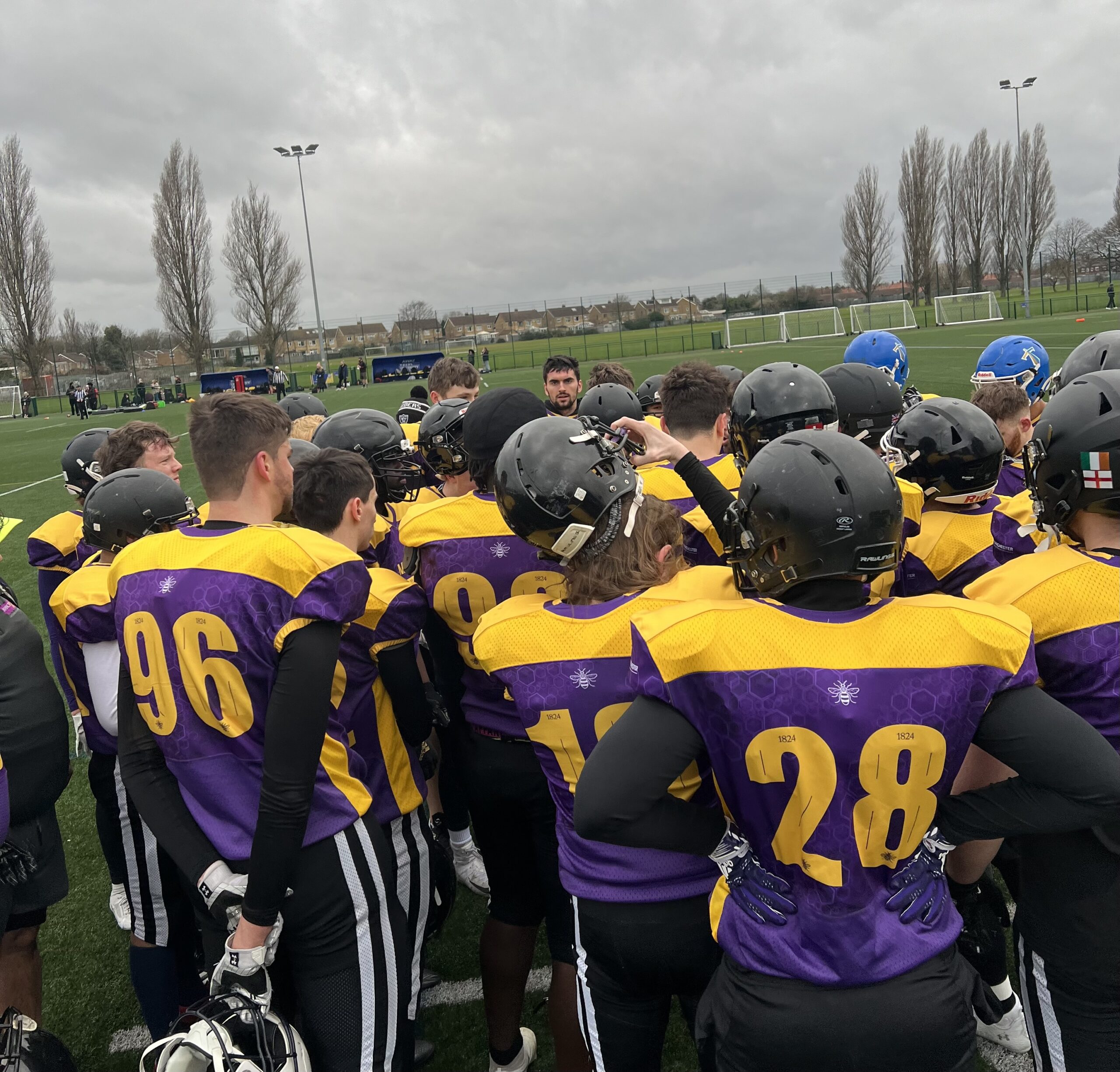 Tyrants pre-game huddle