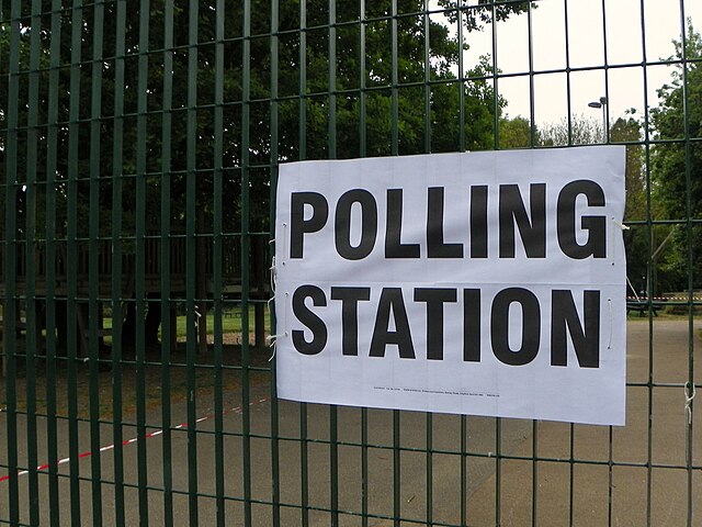 Manchester elections- polling station