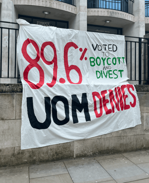 Poster put up outside the SU on May 14